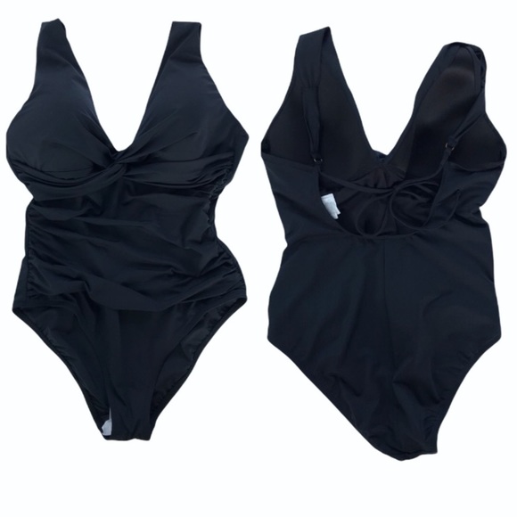 La Blanca Island Goddess Mio black one piece! NWOT - Picture 4 of 8